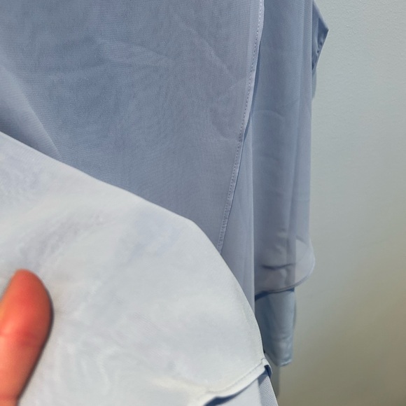 Calvin Klein Light Blue Layered Blouse - Picture 3 of 4